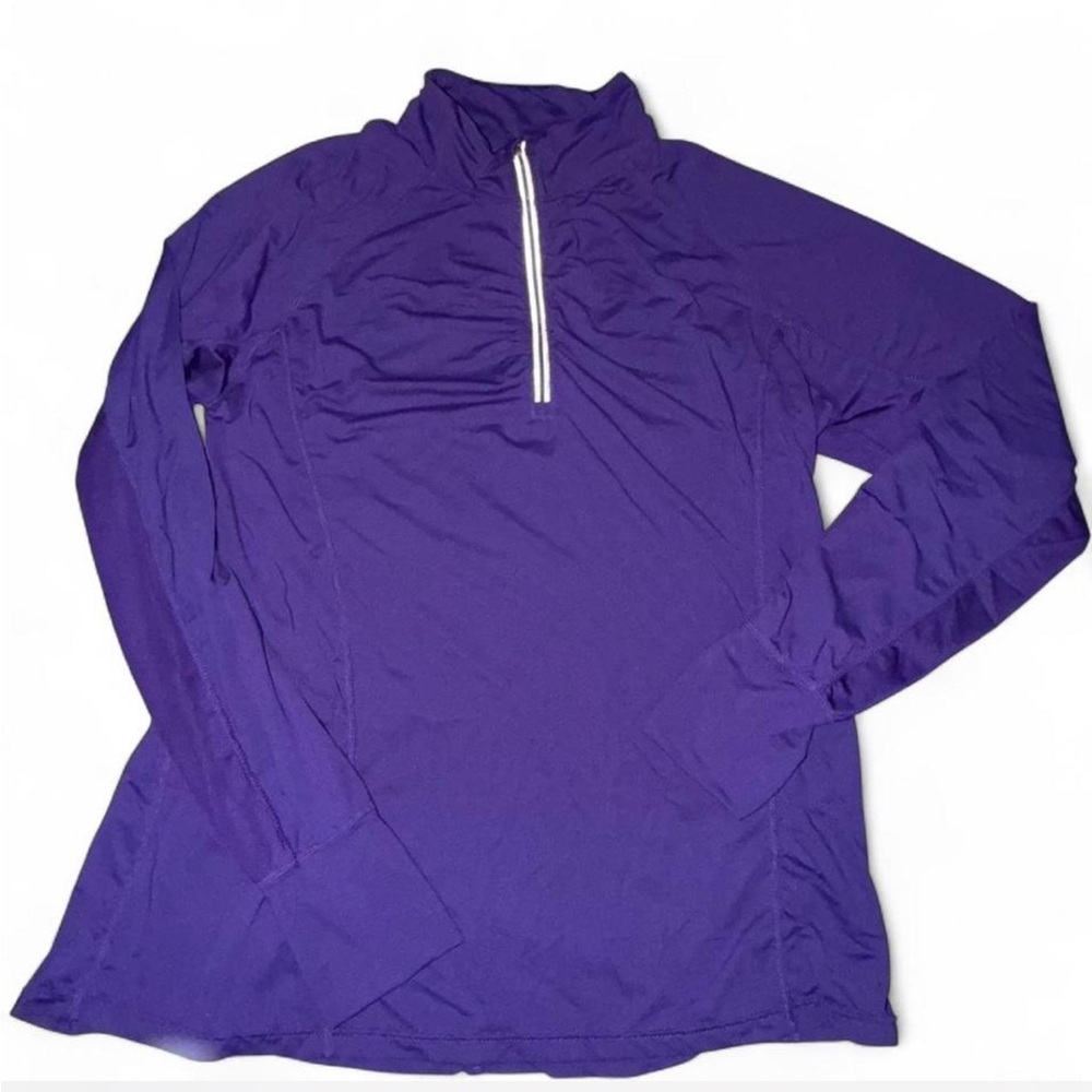 Tangerine Purple Long Sleeve Quarter-Zip Tee